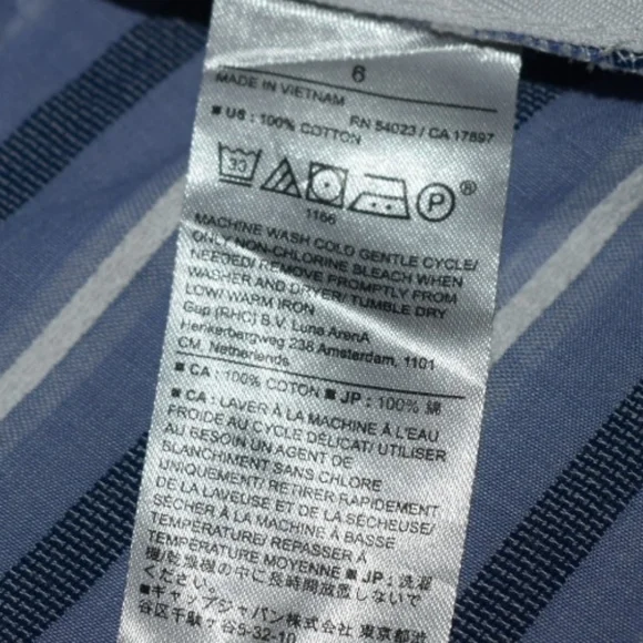 Banana Republic Blue and White Striped Blouse - Picture 4 of 5